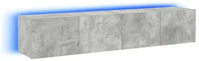 Obrázek produktu pro TV nástěnné skříňky s LED světly 2 ks. Betonově šedá 80x35x31 cm