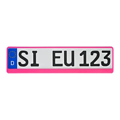 Image de UTSCH ERUSTAR Support de plaque d'immatriculation rose