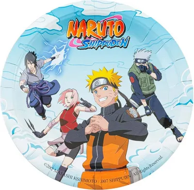 Produktbild von Naruto Pappteller 18cm, 8 Stück
