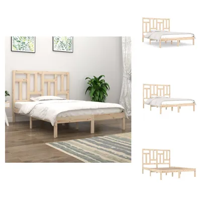 Produktbild von vidaXL Massivholzbett Kiefer 160x200 cm -  Betten & Bettgestelle