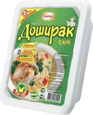Produktbild von Instant-Nudelsuppe Doshirak | Scharfer Huhngeschmack | Fermentierte Sojasauce | 90 g