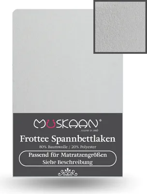 Produktbild von Frottee Spannbettlaken 140x200 cm - 160x200 cm Spannbetttuch Laken weiß