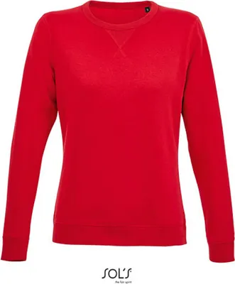 Produktbild von SOLs 03104 | Damen Sweat WomenŽs Round Neck Sweatshirt Sully - Farbe: Red - Größe: XL