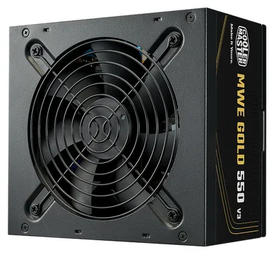 Obrázok produktu pre Cooler Master MWE Gold V3 ATX 3.1 Non-Modular, 550 W, 100 - 240 V, 50/60 Hz, 4 - 8 A, Aktívny, 120 W