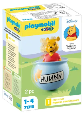 Produktbild von PLAYMOBIL Disney & Winnie the Pooh 71318 1.2.3 & Disney: Winnies Stehauf-Honigtopf