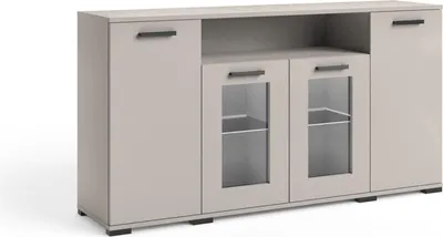 Obrázek produktu pro Prosklená široká komoda KLENRI - kašmír