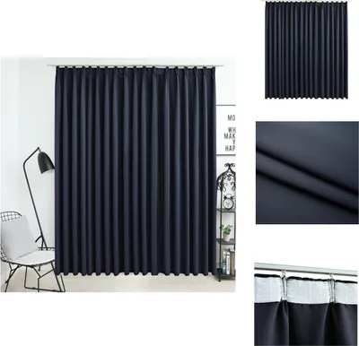 Obrázok produktu pre vidaXL Zatemňovací záves s háčikmi antracit 290 x 245 cm - Záclony a závesy