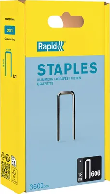 Image de Rapid Tools 40303094 Agrafes à dos étroit Rapid, type 606, 18 mm, grand conditionnement