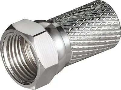 Produktbild von F-Stecker für 7mm Koaxialkabel (breite Mutter/leichte Montage)