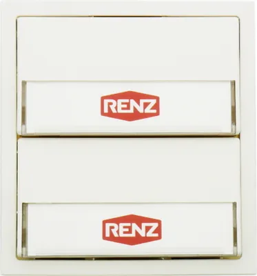 Produktbild von RENZ Tastenmodul mit 2 Klingeltaster (RAL Farbe: Verkehrsweiß (RAL 9016)) RAL Farbe: Verkehrsweiß (RAL 9016)