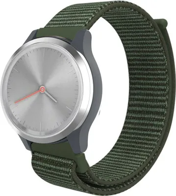 Produktbild von Strap-it Garmin Vivomove 3s - 39mm Nylonarmband - Dunkelgrün