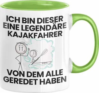 Produktbild von Kajakfahrer Geschenk Tasse Lustige Geschenkidee Geburtstag für Kajakfahrer Ich Bin Dieser Legendäre Kajakfahrer Von Dem Alle Geredet Haben Kaffee-Becher (Grün)