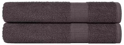 Zdjęcie produktu dla Ręczniki vidaXL FROGN, 2 szt., kolor antracytowy, 100 x 200 cm, 360 g/m²