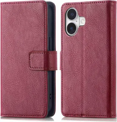 Image de imoshion Bibliothèque de luxe pour l'Apple iPhone 16 - Bordeaux