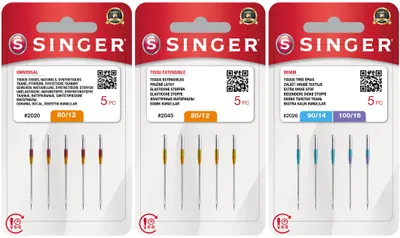 Obrázok produktu pre Set ihiel Singer 130/705 H (Universal 2020, Stretch 2045, Denim 2026)
