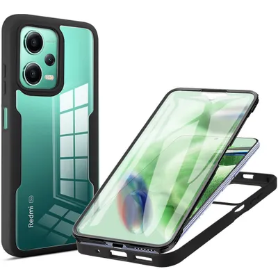 Obrázek produktu pro Redmi Note 12 Pouzdro, 360° Kompletní Ochrana s Vestavěným Chráničem Displeje pro Xiaomi Redmi Note 12 černé