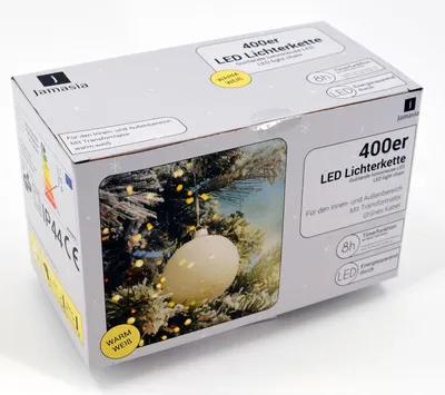 Imagen del producto de jamasia 999105: Guirnalda de luces LED, color verde, 400 luces, grado de protección IP 44