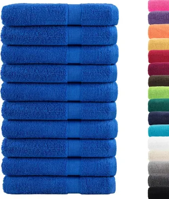Produktbild von vidaXL Premium Saunatücher SOLUND 10 Stk. Blau 80x200 cm 600 g/m²