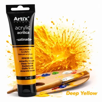Produktbild von Acrylfarbe DEEP YELLOW Artix PP639-04, 35ml