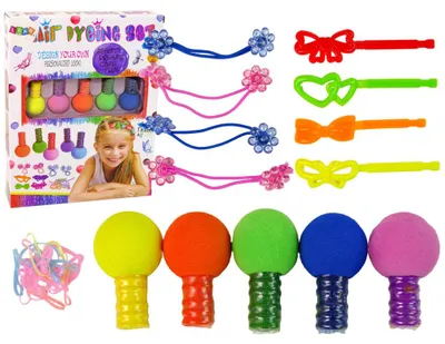 Produktbild von Leantoys Haarfärbeset für Kinder, 5 Farbradierer