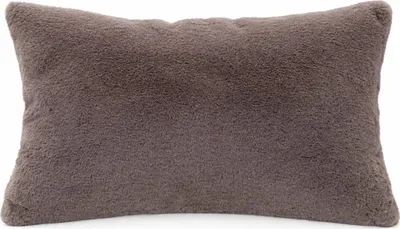 Produktbild von Dekokissen 30x50cm ohne Füllung Taupe PLÜSCH Bär Schlicht Kunstfell Sofakissen Kuschelkissen Flauschig Robust