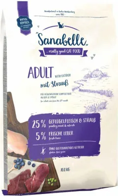 Zdjęcie produktu dla BOSCH Sanabelle Adult Ostrich - sucha karma dla kotów - 10 kg