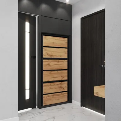 Produktbild von Schuhschrank für den Flur | Schuhregal modular | Schrank mit Platz zum Aufbewahren von Schuhen | Schuhbank mit die Klappe Schwarz WOTAN Schuh-Kommode