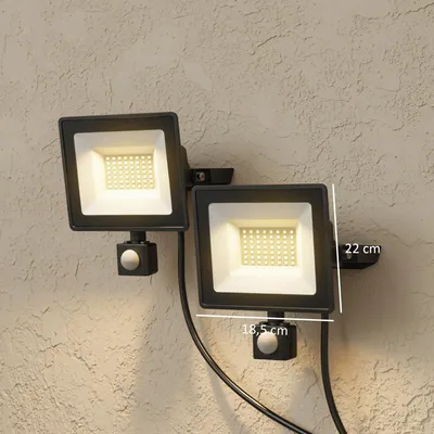 Obrázok produktu pre HOMCOM Stavebné svietidlo 50 W, 5500 lm, 6000 K, IP65, stmievateľné, prenosné pracovné svietidlo