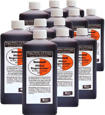 Produktbild von Renuwell Möbel-Regenerator Holzpflege Reinigungsmittel Spar-Sets 12 x 1 Liter