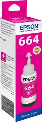 Image de Cartouche d'encre Epson 664/ C13T66434A/ L100/ L110/ L200/ L210/ L355/ L550/ 70ml/ Magenta