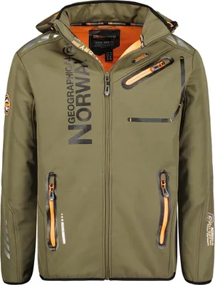 Obrázek produktu pro Geographical Norway Pánská softshellová bunda Green WY1996H/GN-Kaki / Orange Velikost 2XL