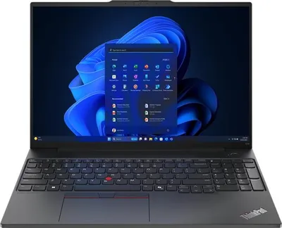 Produktbild von Lenovo ThinkPad E16 Gen 2 21MA - 180°-Scharnierdesign - Intel Core Ultra 7 155H / 1.4 GHz - Win 11 Pro - Intel Arc Graphics - 32 GB RAM - 1 TB SSD TCG Opal Encryption 2, NVMe - 40.6 cm (16") IPS 1920 x 1200 - Wi-Fi 6E, Bluetooth - Schwarz - kbd: Deutsch - mit 1 Jahr Lenovo Premier Support