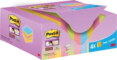 Immagine prodotto di Post-it Note adesive Super Sticky Notes 47,6 x 47,6 mm 24 blocchetti da 90 fogli ciascuno