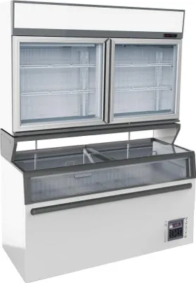 Produktbild von Wandtiefkühlung Weiß 2 Glastüren
