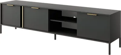 Produktbild von Lowboard Lars Kommode 203x39,5x53cm anthrazit gold