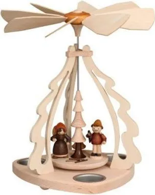 Produktbild von Zeidler Weihnachtspyramide Teelichtpyramide Waldfiguren - Echt Erzgeb.