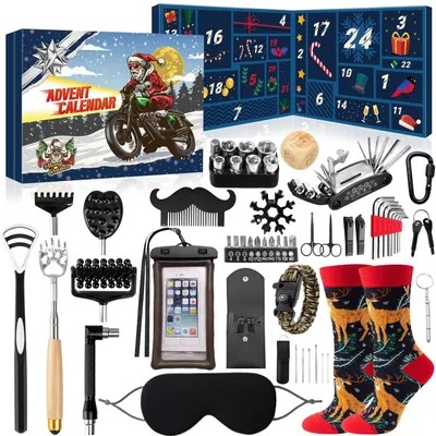 Adventskalender für Männer 2026 – 24 Überraschungen, festlicher Countdown
