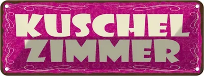 Produktbild von vianmo Blechschild 10x27 cm Kuschelzimmer Geschenk Spruch Zitat