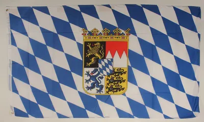 Produktbild von Flagge Fahne Bayern mit Wappen und Raute 90x60 cm