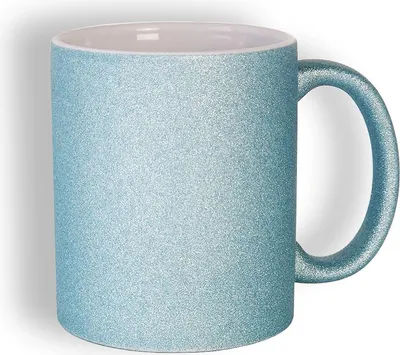 Produktbild von craftcut - Sublimationstasse GLITTER in LIGHT BLUE - 11 oz/330 ml