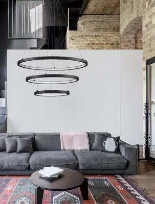 Produktbild von Nova Luce EMPATIA LED Pendelleuchte Schwarz 108W Warmweiss 120x80cm dimmbar 9172867