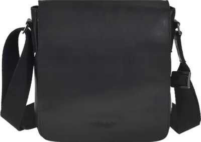 Image de Sac à bandoulière Greenburry Pure Black en cuir noir 1102-20