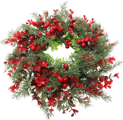 Produktbild von Weihnachtskranz Tannenkranz Türkranz Beerenkranz Deko Christbaumschmuck
