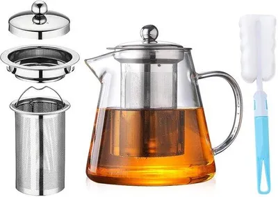 Immagine prodotto di Teiera in vetro da 750 ml, in borosilicato, lavabile in lavastoviglie