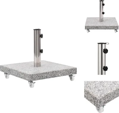 Produktbild von vidaXL Sonnenschirmständer Granit 30 kg Quadrat Grau -  Sonnenschirmständer