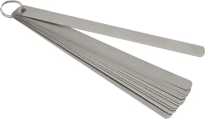 Obrázok produktu pre Sada meracích kalibrov, hrúbka plechu 0,05–0,5 mm, oceľ, dĺžka 200 mm, počet plechov 8 ks