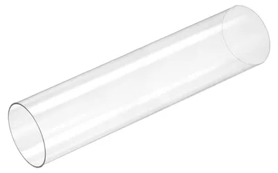 Klares Polycarbonat-Rohr 86x90x425 mm, 17"
