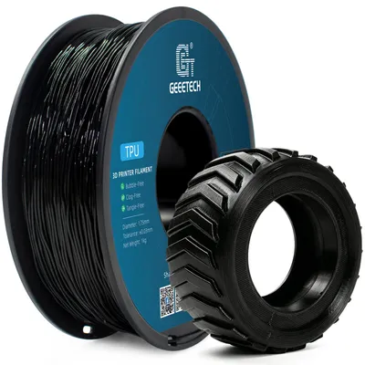 Produktbild von GEEETECH TPU Filament, TPU 95A Schwarz,1kg Spule für 3d Drucker