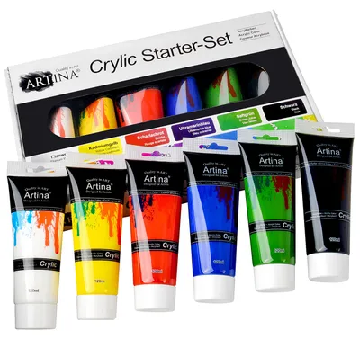 Produktbild von Artina Crylic 6x 120 ml Acrylfarben Set (720ml)