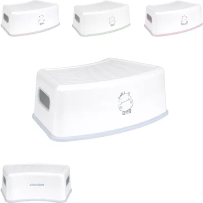 Produktbild von Kikkaboo Kinder Badhocker Hippo einstufiger Tritthocker, rutschfest, Griffraum blau
